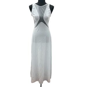 Vtg Ralph Montenero S Blue Sheer Cutout 50s 60s Fairy Night Gown Maxi Slip Dress